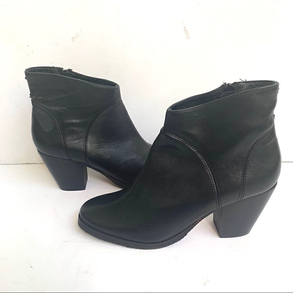 STEVEN BY STEVE MADDEN ANDERSIN BLACK LEATHER BOOT